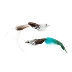 Peacock Bird Cat Teaser Wand for Interactive Hunting and Play