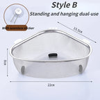 Stainless Steel Triangle Sink Drain Basket – Food Filter Organizer Rack