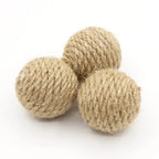Handwoven Hemp Rope Cat Ball for Interactive Rolling and Scratching