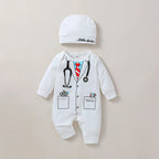 2Pcs Baby Boys/Girls All Seasons Long Sleeve Cute For Newborn 0-1Y Romper Unisex Jumpsuit O-neck Daily Wear Clothes