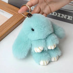 15cm Rabbit Fur Keychain Plush Bag & Car Charm