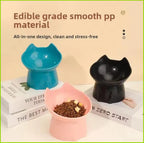 New cat bowl with long ears and high feet bowl with cat and dog neck protection and anti-overturning plastic raised pet bowl