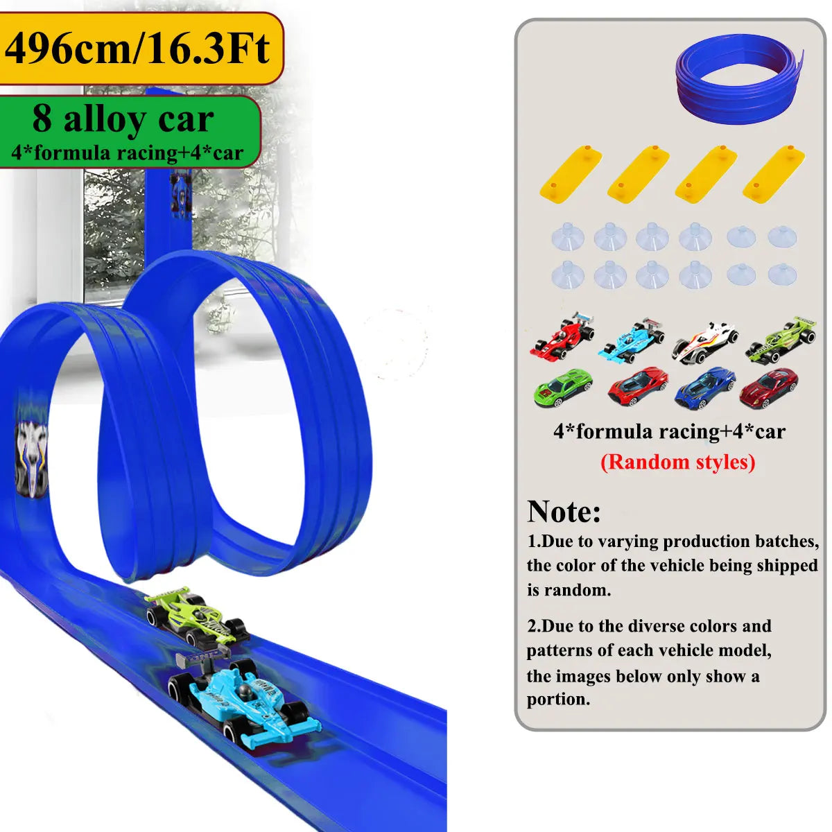 Flexible DIY Race Track Mini Car Playset