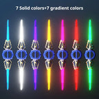 Boys' Toy Retractable Technology Sword Glowing Light Sound Effects Children's Birthday Gift Rotating ABS Plastic Blade Novel Toy