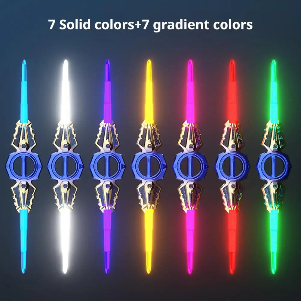 Boys' Toy Retractable Technology Sword Glowing Light Sound Effects Children's Birthday Gift Rotating ABS Plastic Blade Novel Toy