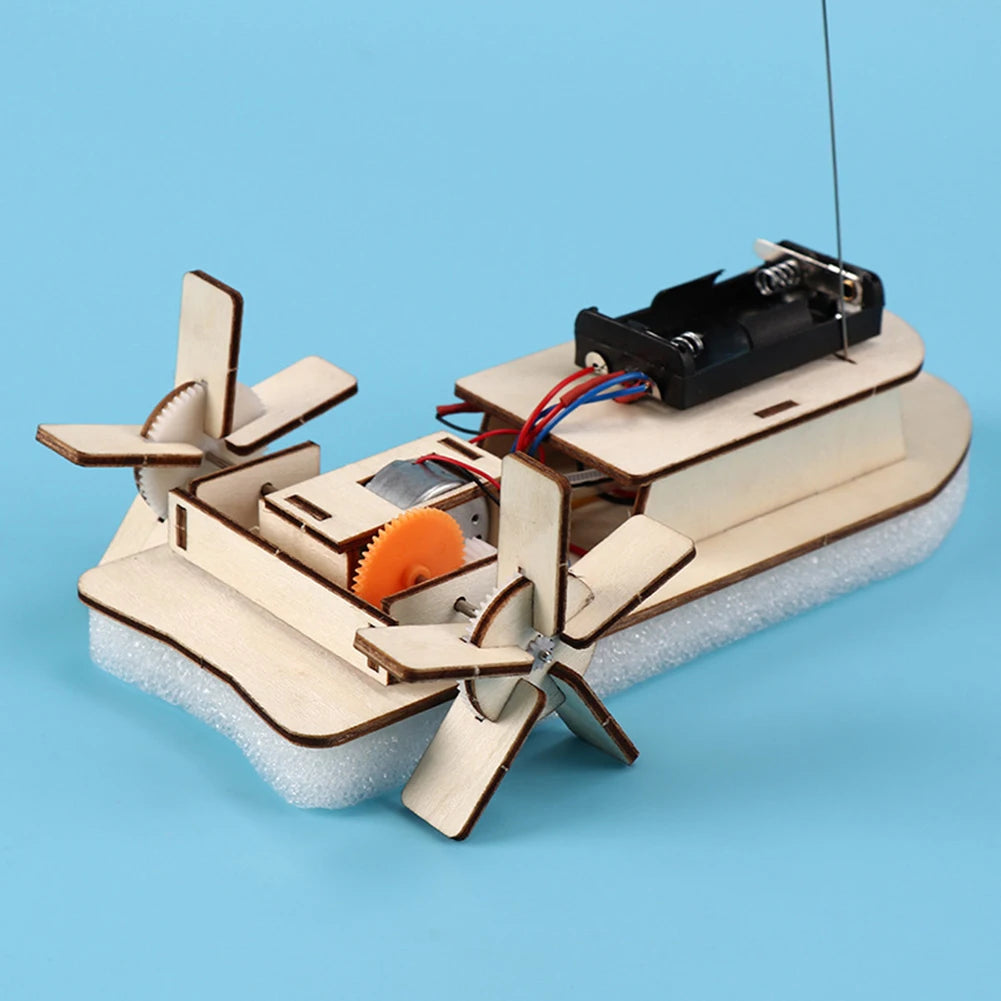 DIY STEM Science 3D Wooden Car & Boat Assembly Kit for Kids