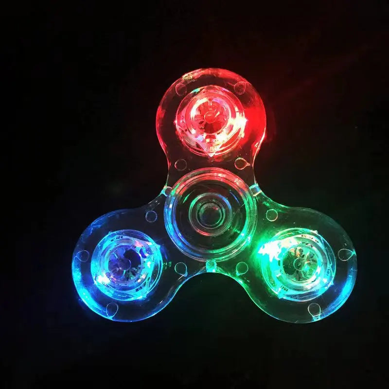 LED Luminous Fidget Spinner Glow Stress Relief Hand Toy