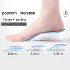 New Half Invisible Heighten Shoe Insoles Heel Insert Sport Cushion Height Increase EVA Memory Foam Heel Lifting 1.5/2.5/3.5CM