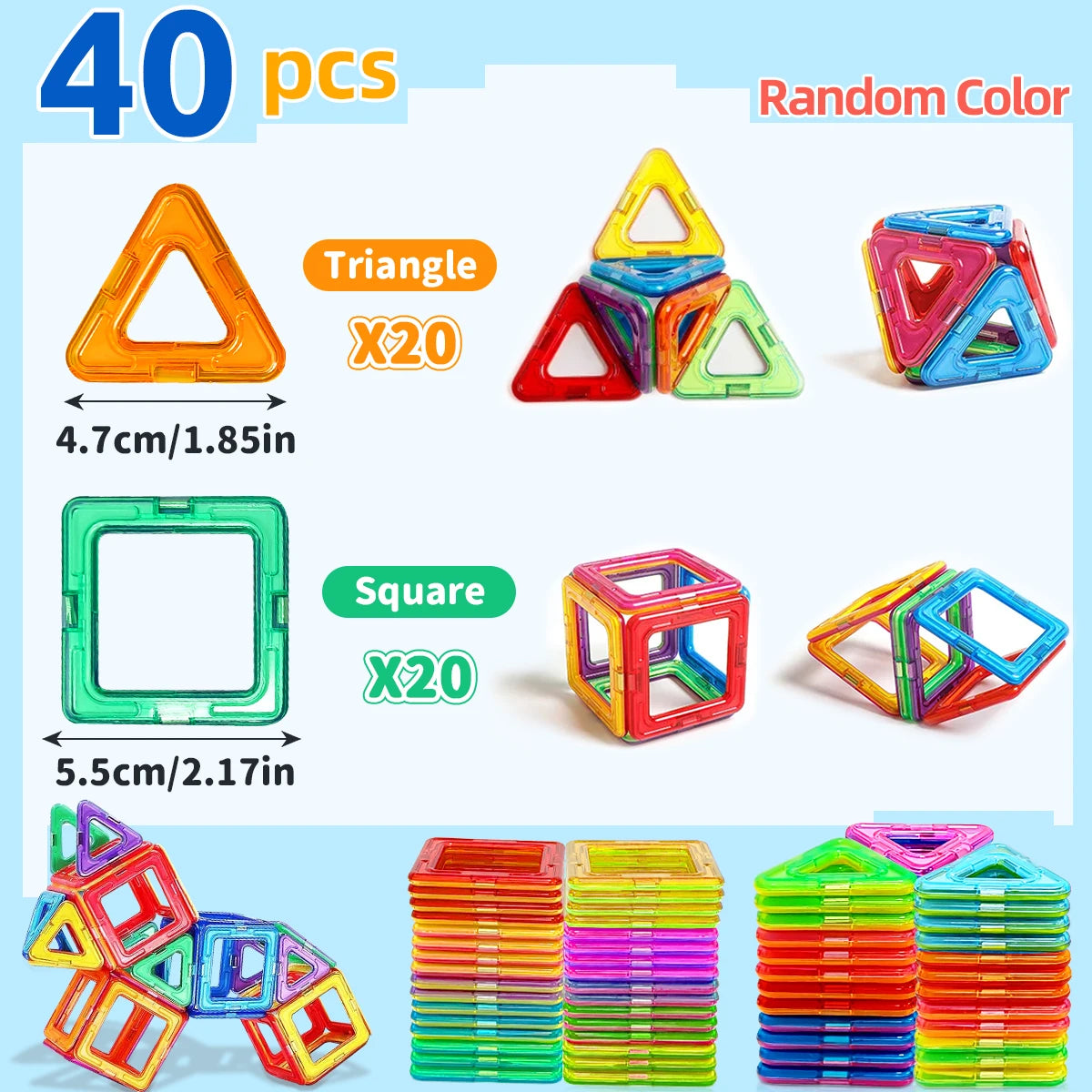 Magnetic Building Blocks Medium STEM Construction Toy for Kids