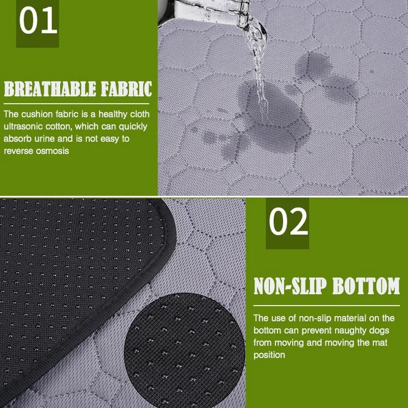 Winter Waterproof Dog Pee Pad Reusable Washable Dog Urine Mat Car Seat Floor Pet Cat Bed Furniture 60x90 Size Tapetes Para Carro