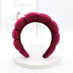 Velvet Sponge Spa Headband for Face Washing & Skincare