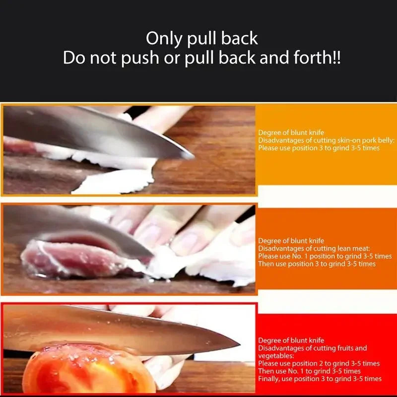 4 Segment Multifunctional Knife Sharpener – Portable Manual Kitchen Sharpener