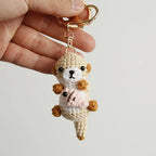 Funny Shrimp Crochet Keychain Cute Ocean Bag Charm