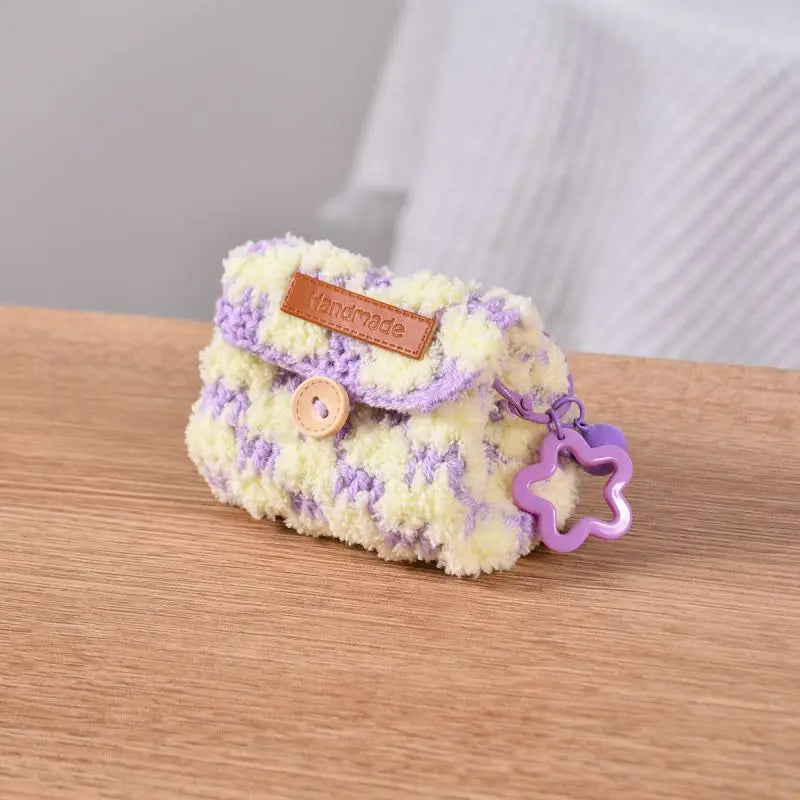 Cute Crochet Mini Coin Bag Keychain Storage Charm