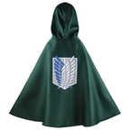 New Anime Attack Cloak Shingeki No Kyojin Scouting Legion Cosplay Costume Cos Green Cape Mens Clothes Cosplay Costume Women
