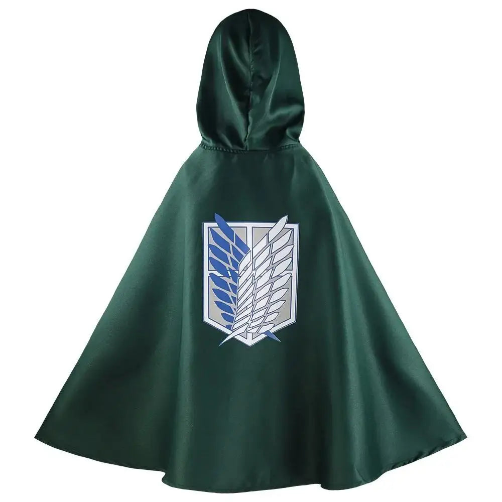 New Anime Attack Cloak Shingeki No Kyojin Scouting Legion Cosplay Costume Cos Green Cape Mens Clothes Cosplay Costume Women