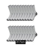 10/20/30 Pairs Men's Classic Crew Socks Unisex Sports Socks for Men Running Basketball Anti-slip Outdoor Breathable Man Socks