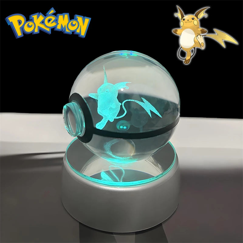 Pokémon 3D Crystal Poké Ball LED Night Light Collectible Figure