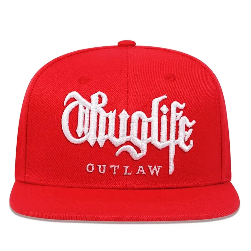 Thug Life Embroidery Snapback Baseball Cap for Streetwear Style