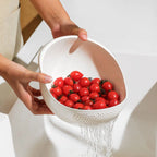 Multi-Purpose Rice Washing Bowl – Colander Drain Basket with Handle