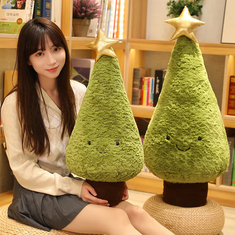 Christmas Tree Plush Toy Pillow – Cute Festive Stuffed Cushion