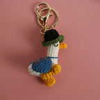 Cute Crochet Kitten Keychain Smiling Cat Bag Charm
