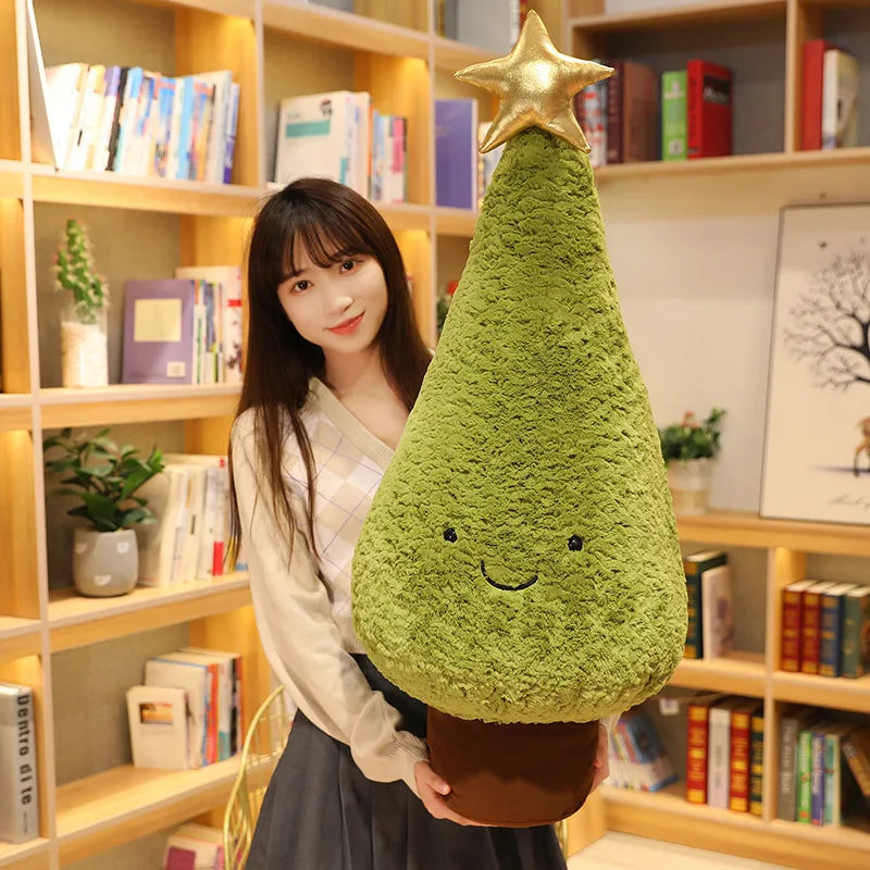 Christmas Tree Plush Toy Pillow – Cute Festive Stuffed Cushion