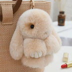 15cm Rabbit Fur Keychain Plush Bag & Car Charm