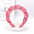 Velvet Sponge Spa Headband for Face Washing & Skincare