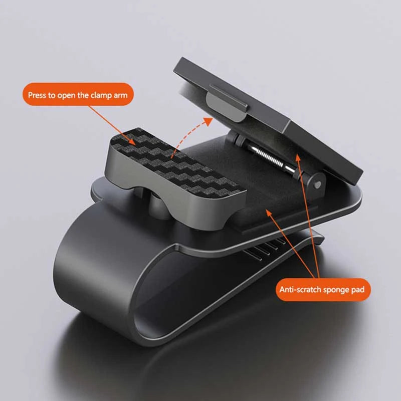 Car Carbon Fiber Eyeglass Clip Multifunctional Car Sunglasses Frame Ticket Clip Horizontal Sunshade Sunglasses Storage Product
