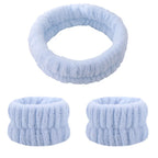 Face Wash Headband & Absorbent Wristband Spa Set