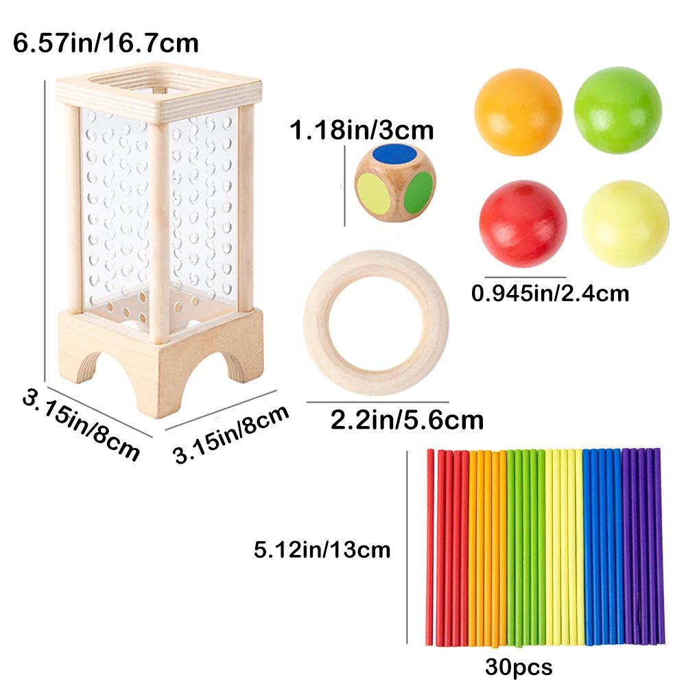 Montessori Wooden Stick Board Game Parent Child Educational Toy