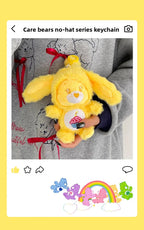 Care Bears Rabbit Hat Plush Keychain Rainbow Bear Bag Charm Gift