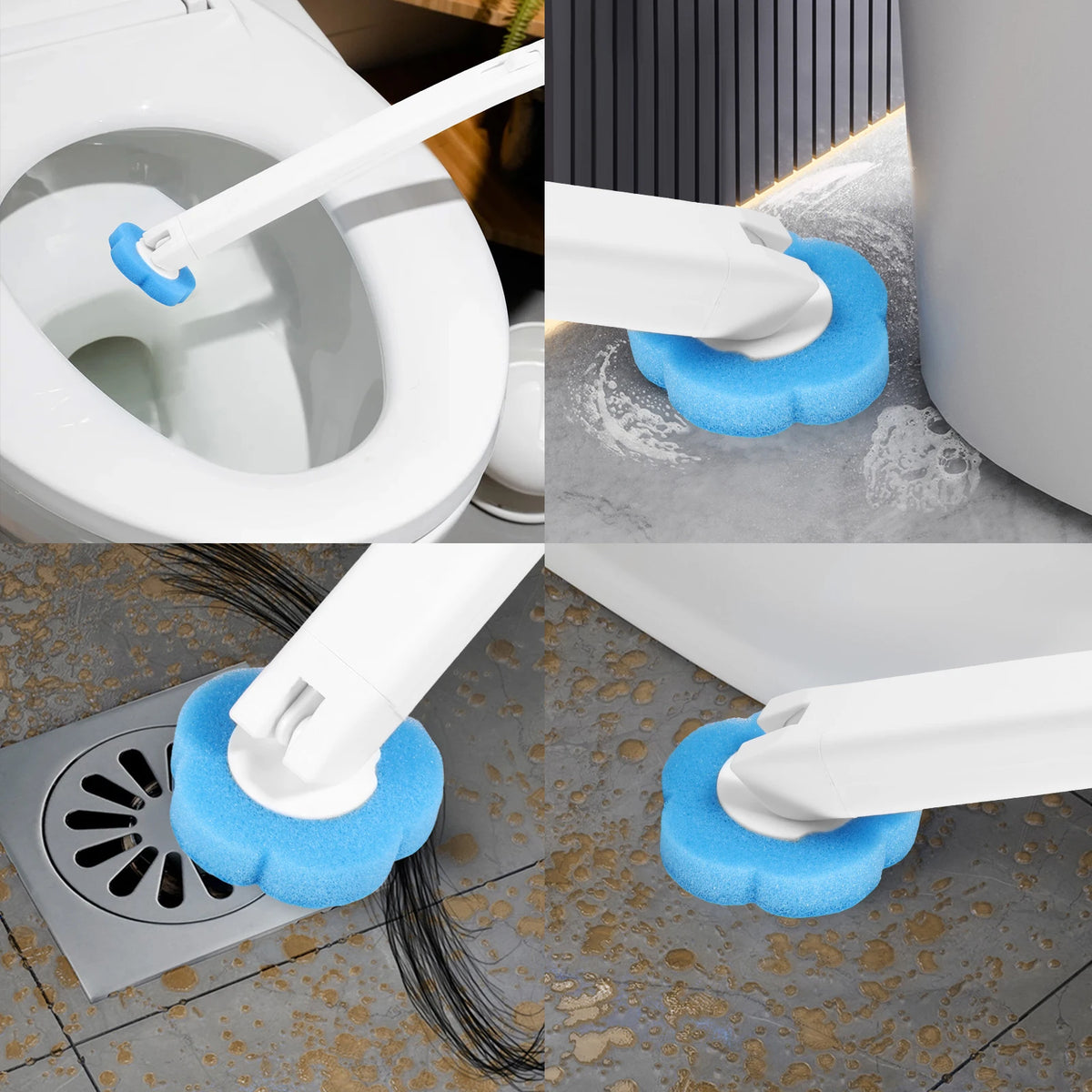 18/36Pcs Disposable Toilet Brush Wall Mounted Toilet Brush with Replacement Head Cleaning Set Home Bathroom WC Accessories