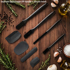 6-Piece Silicone Kitchenware Set with Spatulas and Oil Brush Kit