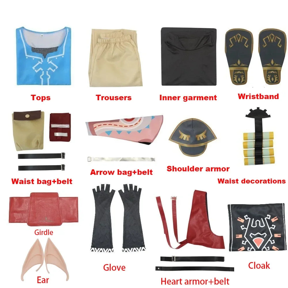Zelda Link Cosplay Costume – Kids Adventure Game Outfit