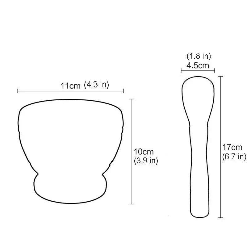Resin Mortar and Pestle Set – Garlic, Herb & Spice Grinding Kitchen Tool