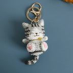 Small Cat Crochet Keychain Cute Kitten Bag Charm