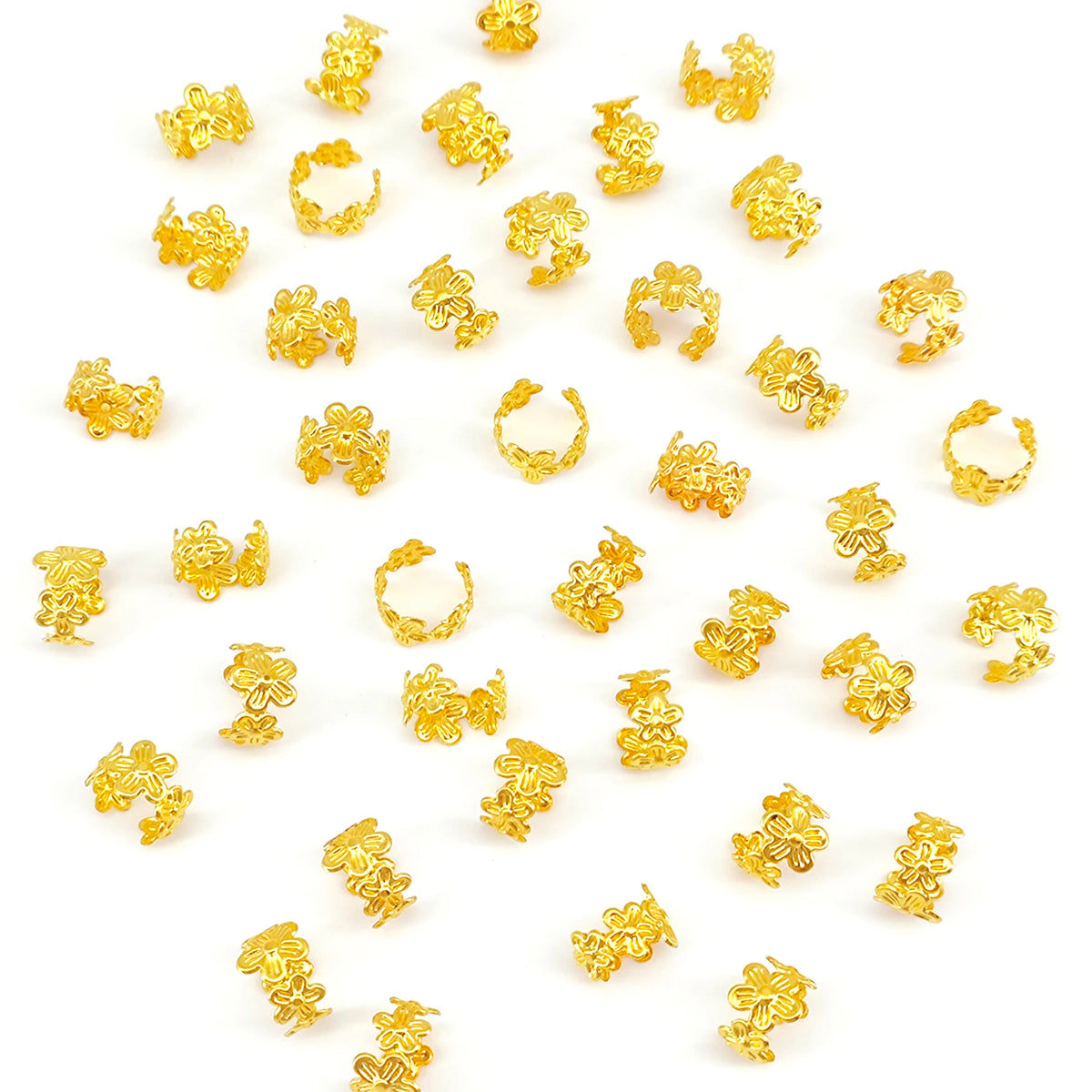 40Pcs Vine Leaf Shaped Alloy Hair Braid Ring Vintage Hair Pin For Dreadlock Women Girls summer Hair Accessories Loc Hair Jewelry