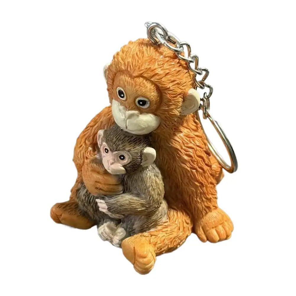 Funny Crochet Monkey Keychain Cute Backpack Bag Charm