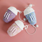 Cute Coffee Cup Crochet Keychain Bag Charm