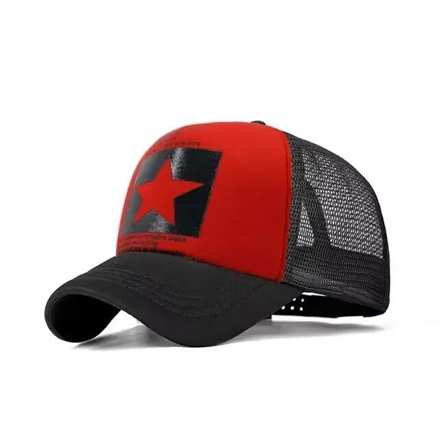 Breathable Mesh Snapback Baseball Cap for Casual Outdoor Style