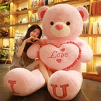 Birthday Gift 80/100Cm Big LOVE Plush Toy Bear Giant Stuffed Animals Kawaii Large Soft Pillow Dolls Grilfriend Girls Wife Room