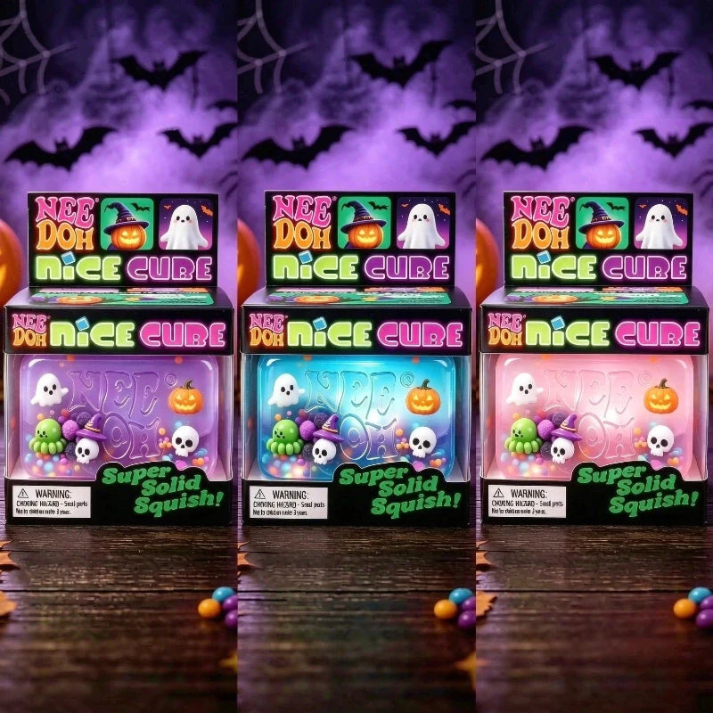 NeeDoh Halloween Spider Pumpkin Soft Squishy Sensory Fidget Toy Stress Relief Decompression Gift