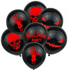 12pcs Halloween Ghost Balloons Spider Witch Bat Pumpkin Skeleton Horror Happy Halloween Party Decoration Carnival Party Supply