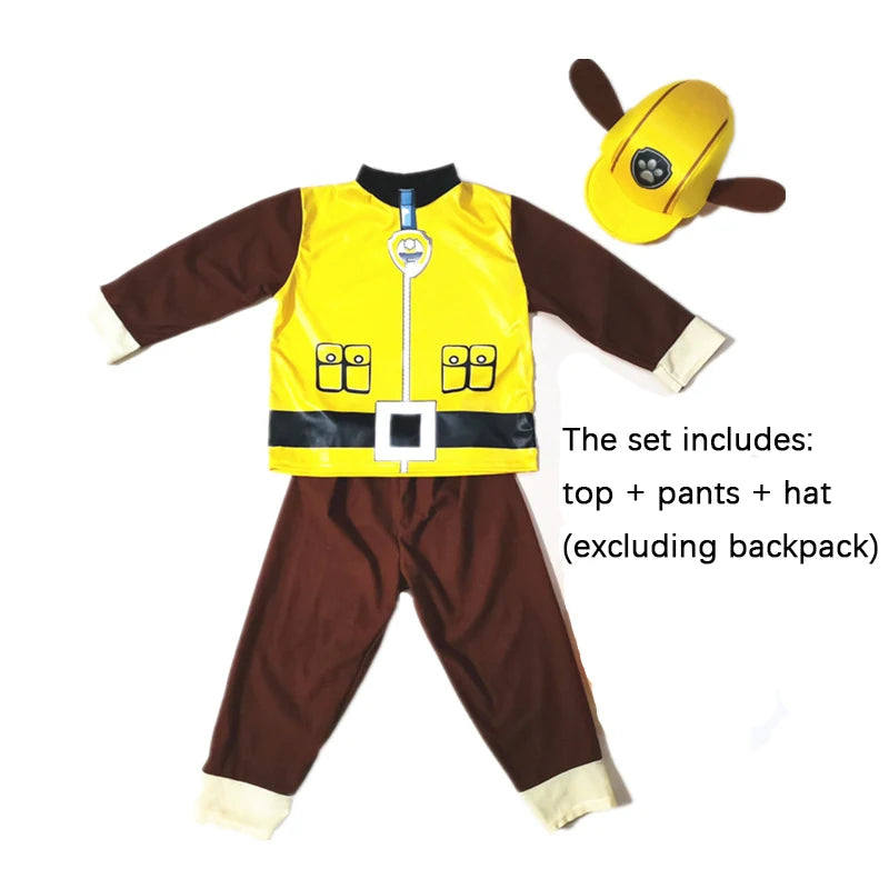 Kids Dog Patrol Cosplay Costume Set – Cartoon Uniform Outfit
