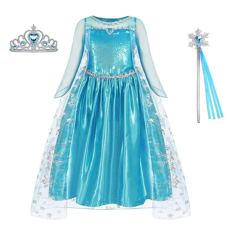 Girls Princess Costume Dress – Disney Inspired Cinderella, Snow White & Rapunzel