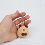 Cute Bear Couple Crochet Keychain Set Mini Animal Doll Charm