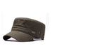 Four Seasons Flat Top Hat Men'S Simple Cotton Peaked Hat Fashion Baseball Cap Casual Cap, Commuter Sunshade Hat