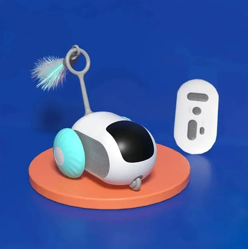 Smart Car Cat Toy Interactive Cat Toy Ball Automatic Rolling Remote Control Toy Car Indoor Cat Accessories Pet Kitten Supplies